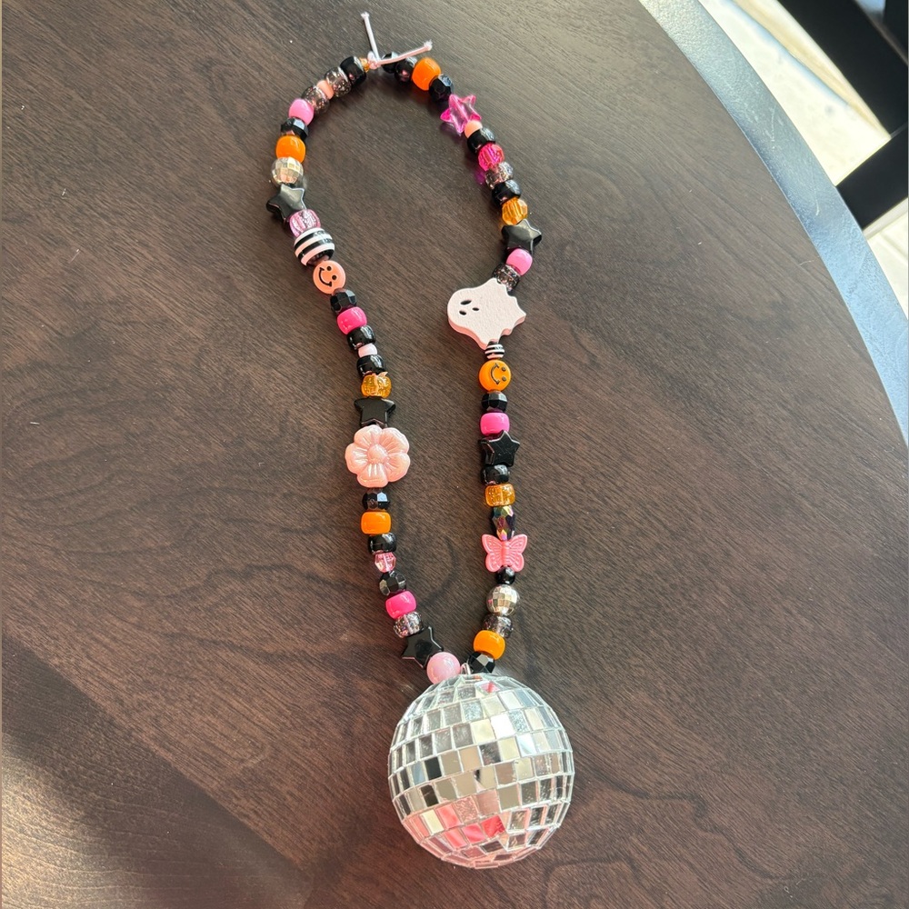 Halloween disco ball car mirror hanging decor